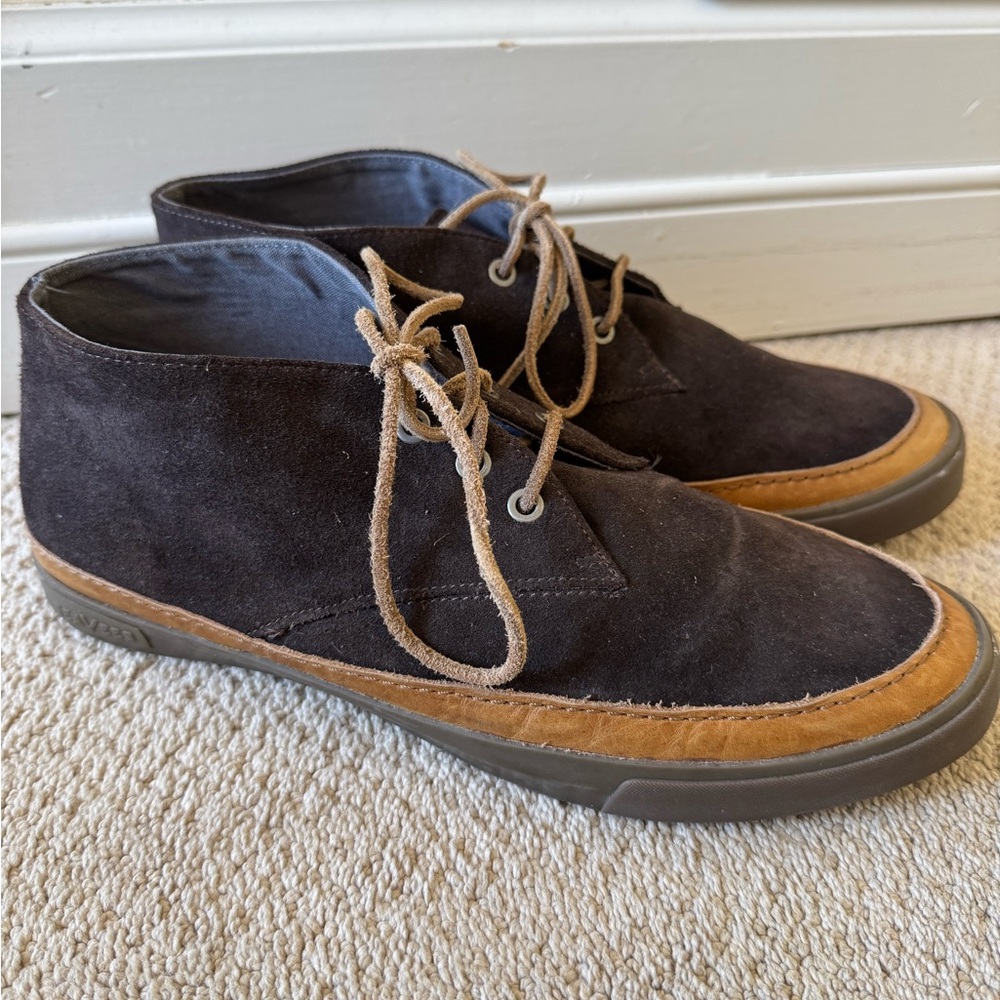 SeaVees Brown Chukka Boots with Light Tan Laces and Gum Sole